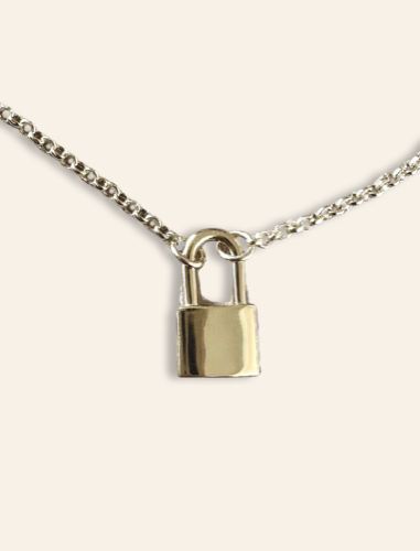 lock necklace gold