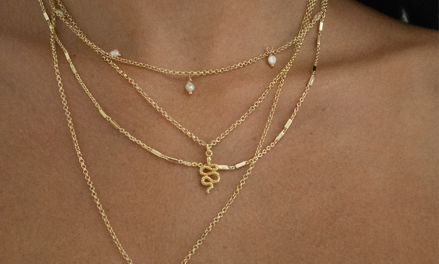 necklaces for necklace layering gold. Jewelry for layering and stacking. Minimalist gold jewelry