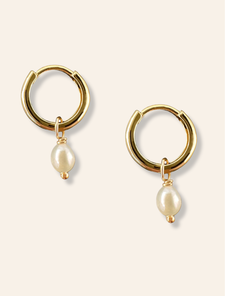 popular pearl hoops. Pearl drop hoops gold